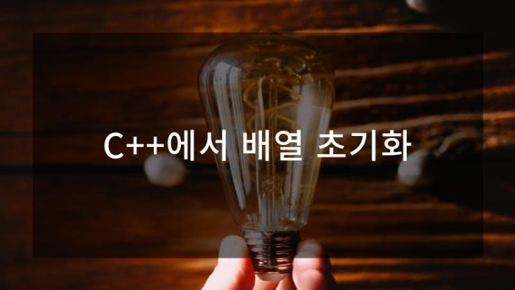  C++에서 배열 초기화