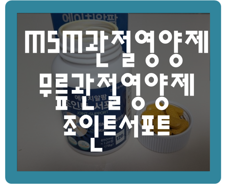  MSM 관절영양제 추천 무릎 통증에는 에이치알팜 조인트서포트