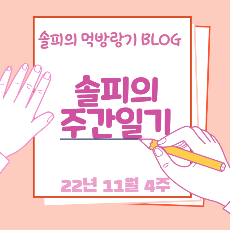 2022년 11월 4주차 주간일기 2022년 11월 4주차 주간일기