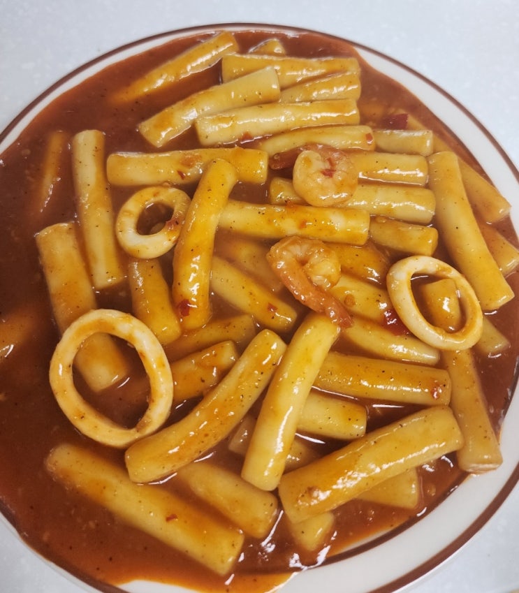  추억의 국민학교 떡볶이 밀키트 크림 눈꽃치즈, XO 소스 해물 맛있게 먹은 후기