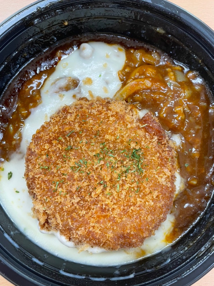  CU 신상 도시락 후기: 토끼정 고로케크림카레우동