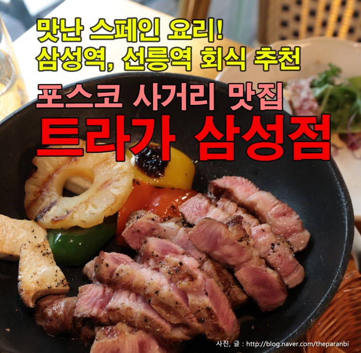 맛난 스페인 요리! 삼성역, 선릉역회식 추천,  포스코사거리맛집 트라가 삼성점