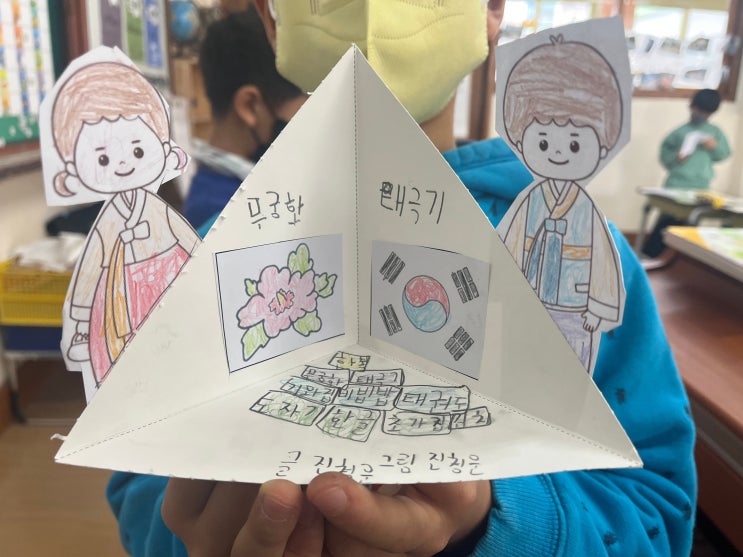 [1학년-교사교육과정 12.5.(월)164일차] 국어 '소금을 만드는 맷돌'('어이가 없네'의 어이, 손맛까지!), 우리나라 삼각책 소개 (김해동광초등학교 1학년 2반)