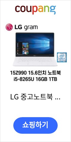 i5-8265U LG 중고노트북 LG gram 15.6인치 15Z990 인텔 8세대 노트북 WIN11 Pro 16GB 1TB 코어i5 8265U 화이트 이가격이면 안사고 못버틸껄