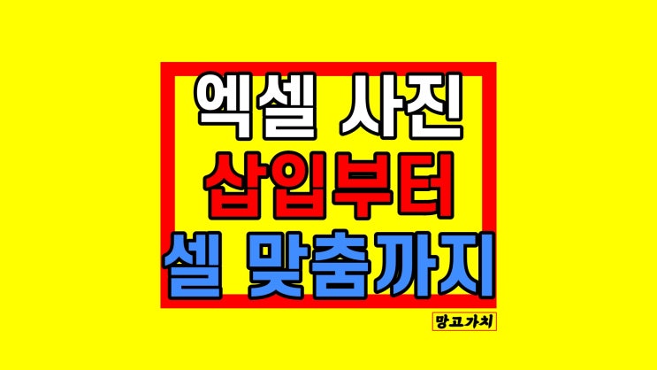 엑셀 사진 삽입 : 셀에 맞춰 이미지 넣는 방법