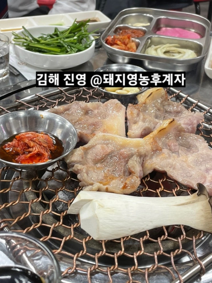 김해 진영 돼지영농후계자 돼지고기 온국수 맛집 !