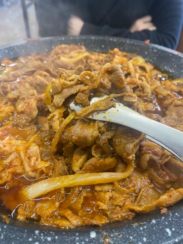  12/6 (1) 익산 오리고기:) 낭낭 오리집에서, 매콤 오리 불고기 2판에 볶음밥까지 싹싹 먹고 왔습니다....!!