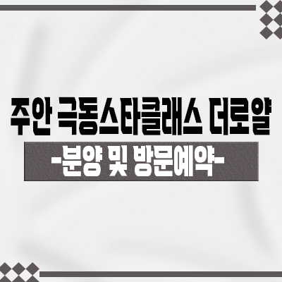 주안 극동스타클래스 더로얄 미분양 아파트,오피스텔 분양가 및 주안동 줍줍 간석역 역세권 주상복합 분양가 및 모델하우스 방문예약