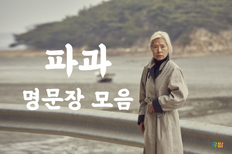  파과 명대사 - 45년 살인청부업자 경력의 65세 여성의 삶 속의 명언
