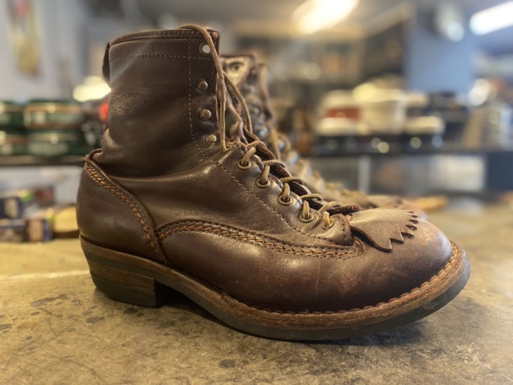 웨스코 Wesco 웨스턴부츠 비브람 us430 뒷굽교체_블랙샤인잠실 웨스코 Wesco 웨스턴부츠 비브람 us430 뒷굽교체_블랙샤인잠실
