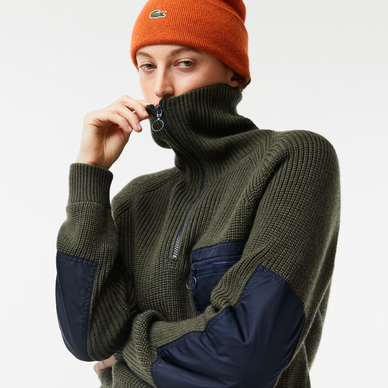 [lacoste 반집업니트] 라코스테 컬러블럭 반집업 니트 핫딜 구매대행/ 라코스테 공홈 직구/ 라....
