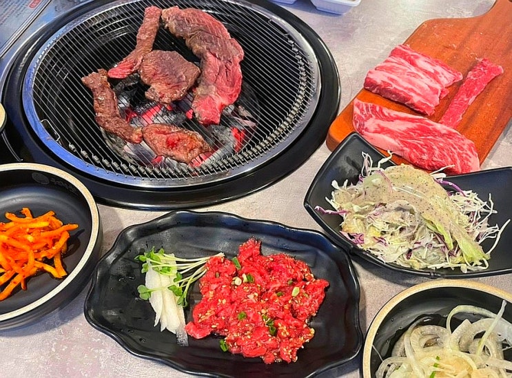  양주 옥정 중심상가 소고기 맛집 부드럽소 ㅣ 이벤트로 받은 육회 ㅣ 부위별 이베리코