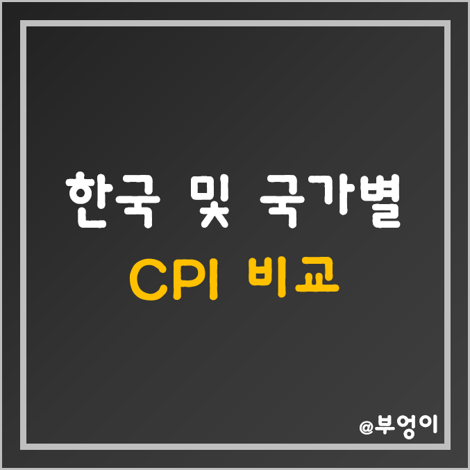 한국 소비자 물가지수 상세와 주요 국가별 CPI 지수 등락률 순위 (미국 경제지표)