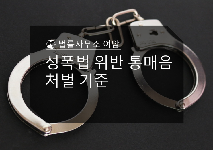  성폭법 위반 통매음 처벌 기준