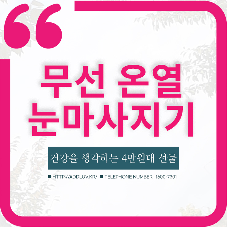  온열 눈마사지기 4만원대 선물 추천