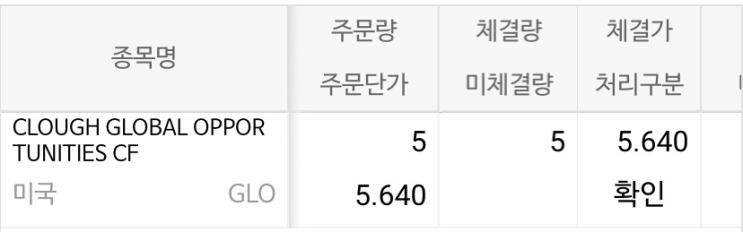  22-12-07 미국월배당주 보유현황. GLO 5주 영입~