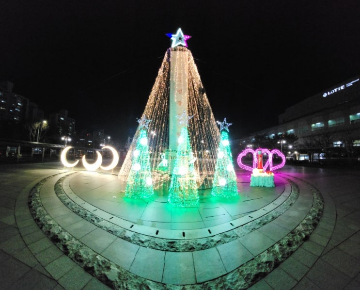 구리시 구리역 광장 크리스마스트리 점등 연말연시 희망 메시지