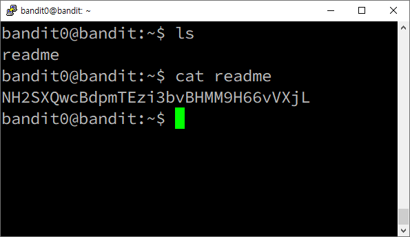  [Bandit] Level 0 → Level 1