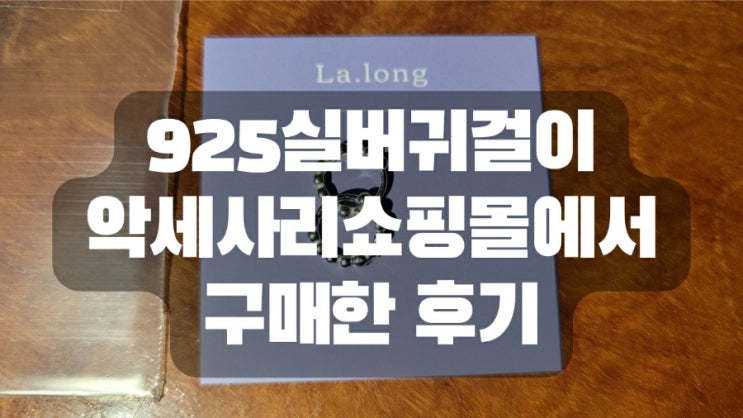 925실버귀걸이 악세사리쇼핑몰에서 구매한 후기 feat.라롱