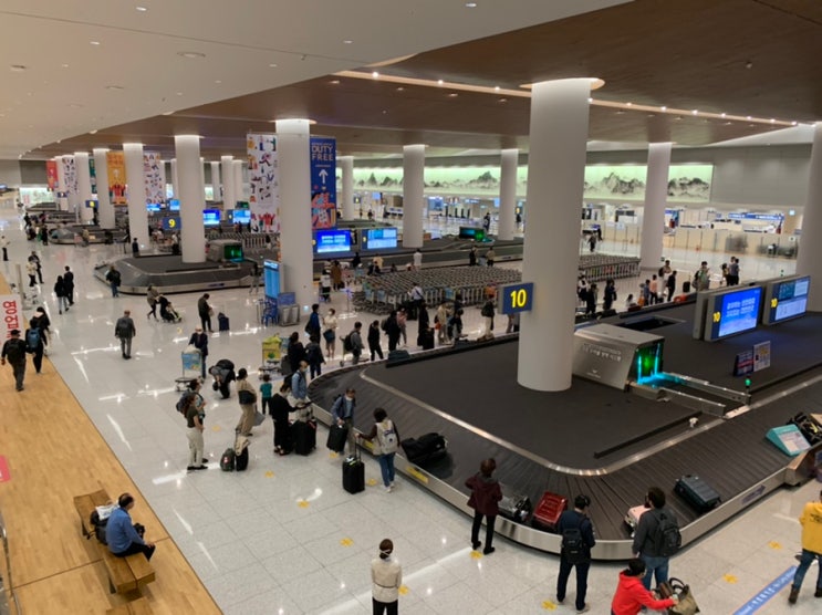 인천공항 제1여객터미널 항공사 출국 푸드코트 면세점 등