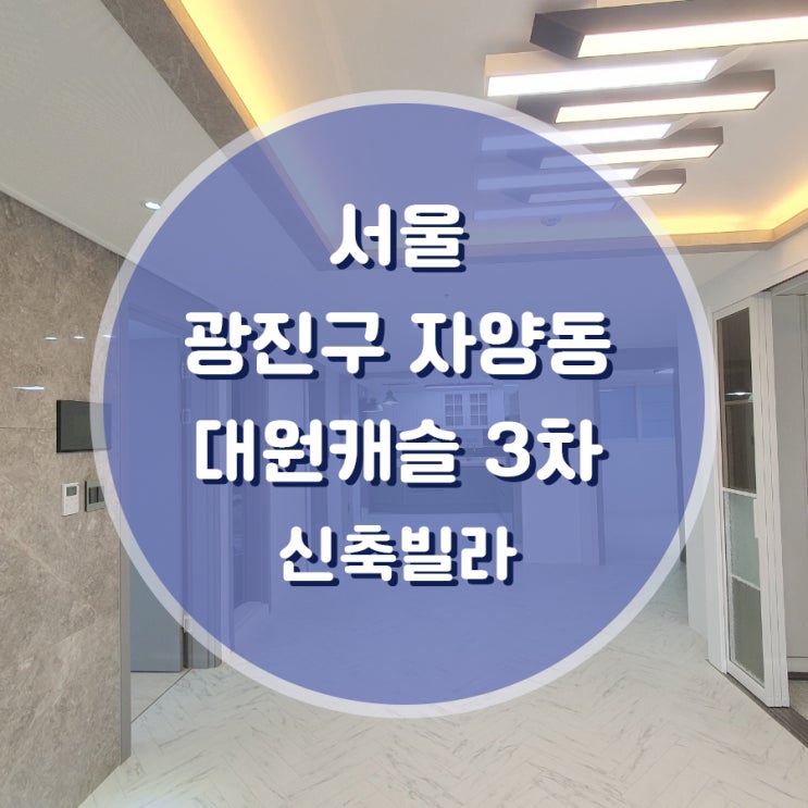 광진구 자양동 대원캐슬 3차 신축빌라 매매