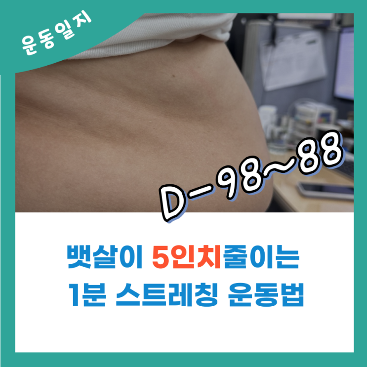 뱃살 5인치 줄이는 1분 스트레칭 운동 시작~