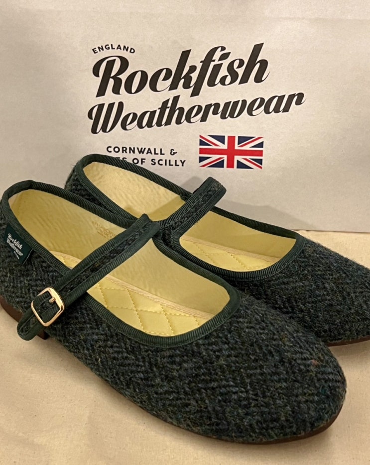  [리뷰] Rockfish Weatherwear락피쉬 웨더웨어 벨라 메리제인 (해리스트위드) GREEN