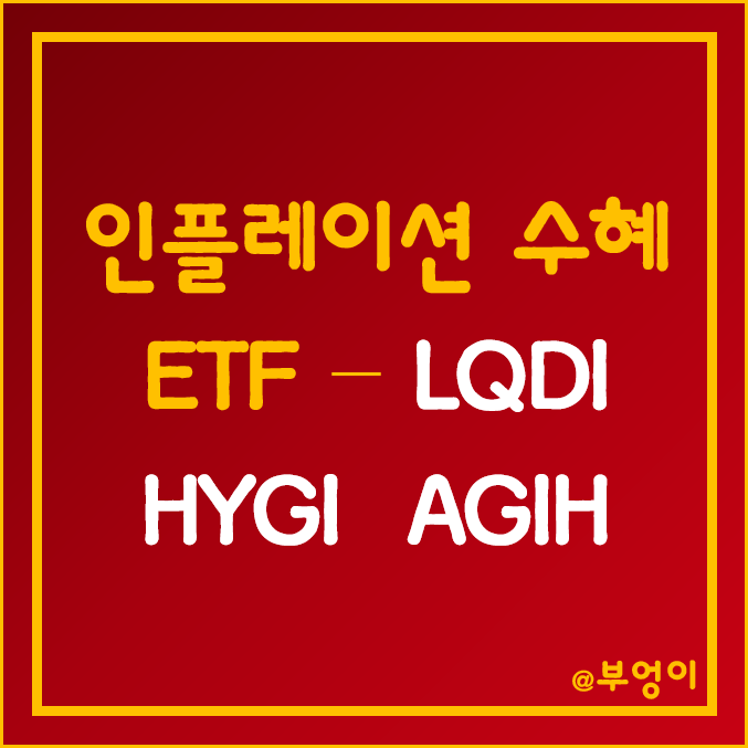 미국 인플레이션 상승 방어주 ETF - LQDI, HYGI, AGIH 주가 (물가상승 수혜주 및 채권 관련주, 월배당)