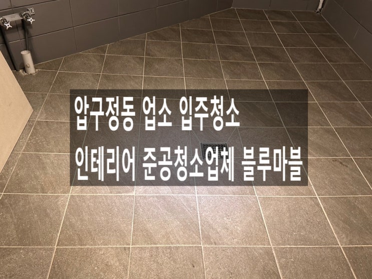  압구정동 업소 입주청소 인테리어 준공청소업체 블루마블