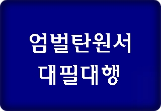 엄벌 탄원서 대필 대행 사례 엄벌 탄원서 대필 대행 사례