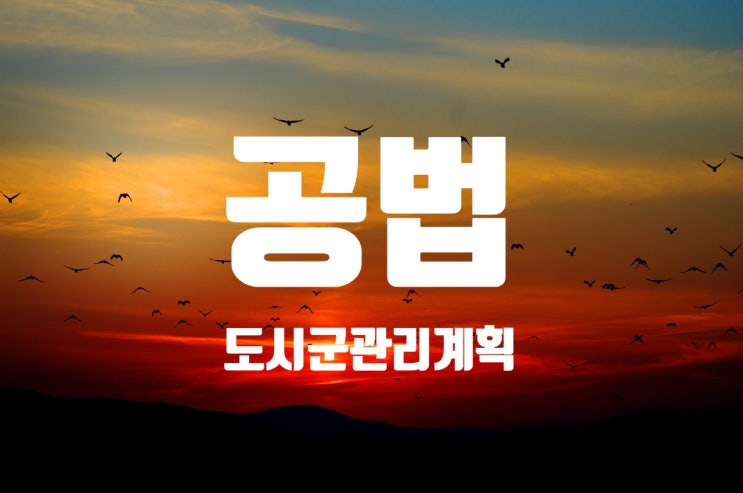  공인중개사시험/공법/도시·군관리계획