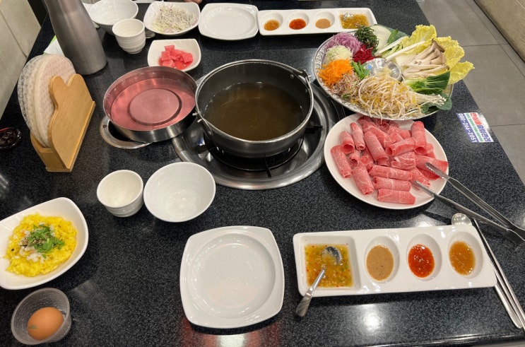  율량동 샤브샤브전문점 야채꽃월남쌈(주중점)