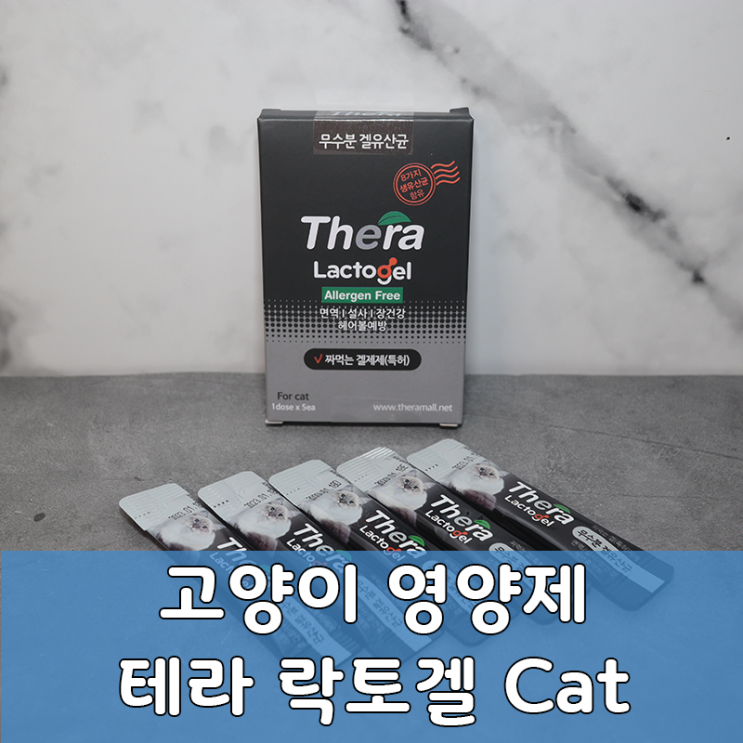  깔끔한 급여, 기호성 좋은 고양이유산균, 테라 락토겔 Cat