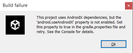 [문제해결] This project uses AndroidX dependencies, but the 'android.useAndroidX'