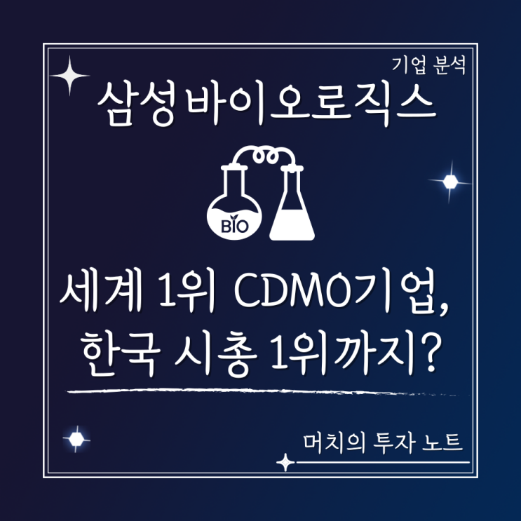  삼성바이오로직스 주가 분석 및 전망 - 세계 1위 CDMO 기업, 한국 시총 1위까지?