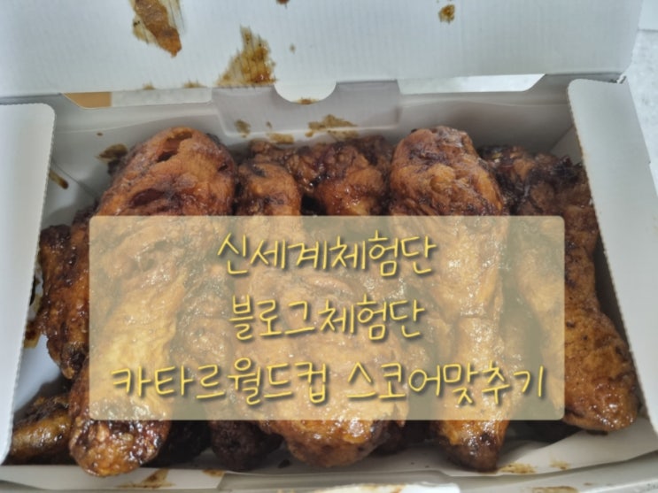  카타르월드컵 스코어맞추기 교촌치킨받기  블로그체험단추천 신세계체험단