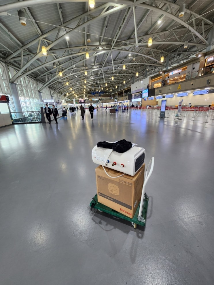  부산 린나이전기온수기 교체 시공_김해공항 국제선 항공사 라운지