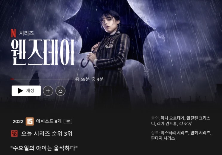  넷플릭스 미드 보며 영어 공부, 웬즈데이 Wednesday