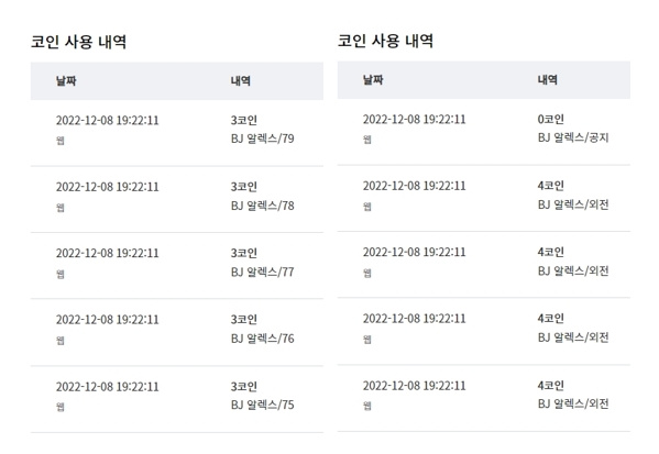 BL웹툰 이벤트) 레진 &lt;밍과-BJ 알렉스&gt; 1코인전 (12/16 정오)