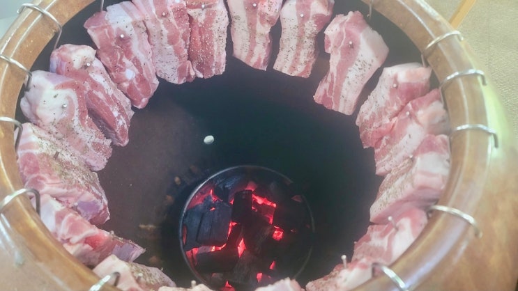 울산 상안동고깃집 사랑채, 항아리참숯바베큐를 맛보다!
