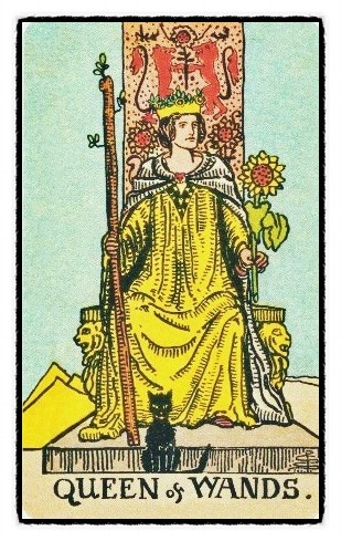  [타로 카드] 완드 여왕, 완드 퀸 (QUEEN of WANDS) 코트카드 궁정카드 인물카드