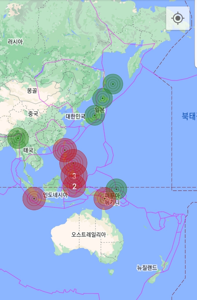 세계지진발생현황(2022년12월10일) 필리핀 지진