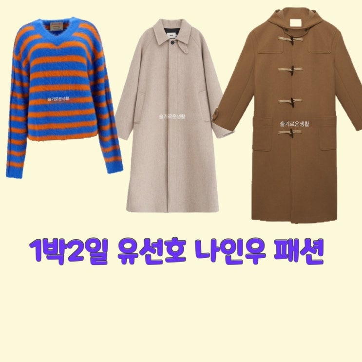 유선호 나인우 1박2일 니트 코트 스트라이프 떡볶이 154회 옷 패션