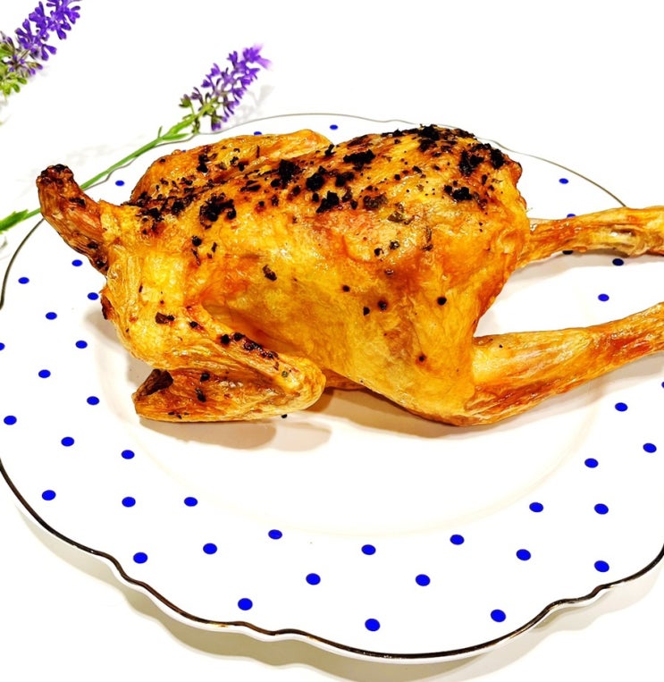 에어프라이어 치킨만들기 에어프라이어 통닭구이 로스트치킨 연말홈파티음식 닭손질법