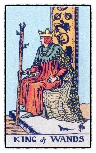 [타로 카드] 완드왕 완드킹 (KING of WANDS) 코트카드 궁정카드 인물카드