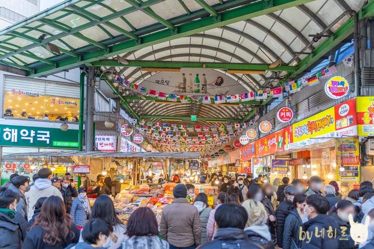  광장시장 맛집 먹거리 (꽈배기, 누드김밥 등) 서울 시장투어