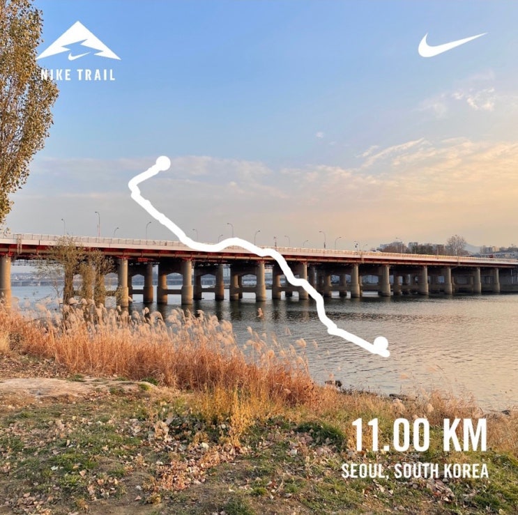 가벼운? 한강 11km 산책, 마포구청 역 => 이촌 한강공원