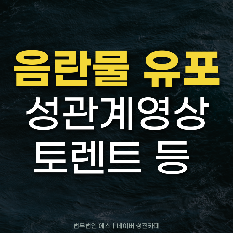  음란물유포 처분이 엄중하기에 :: 토렌트 음란물 배포
