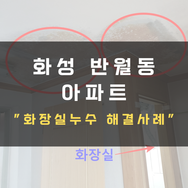  화성 반월동 아파트 화장실누수-방수공사