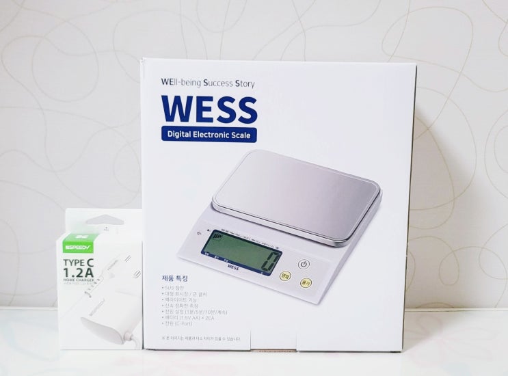  주방저울 웨스 5kg 계량 쉽고 빠르게 하자 전자저울 WZ-3D